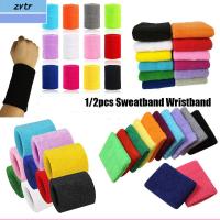 ZVTR 1/2pcs ร้อน วอลเลย์บอล บาสเก็ตบอล ยามห่อยาม สายรัดข้อมือยิมเหงื่อ กีฬา Sweatband วงเทนนิสมือ สายรัดข้อมือผ้าฝ้าย