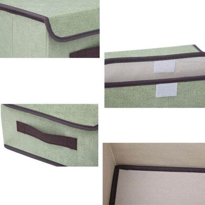 กล่องใส่เสื้อผ้าพับได้-กล่องผ้าลินิน-กล่องเก็บเสื้อผ้า-สำหรับเก็บของใช้ในบ้าน-คอนโด-ประหยัดพื้นที่-1กล่อง-3กล่อง-ขนาด-25x19x16-ซม-abele