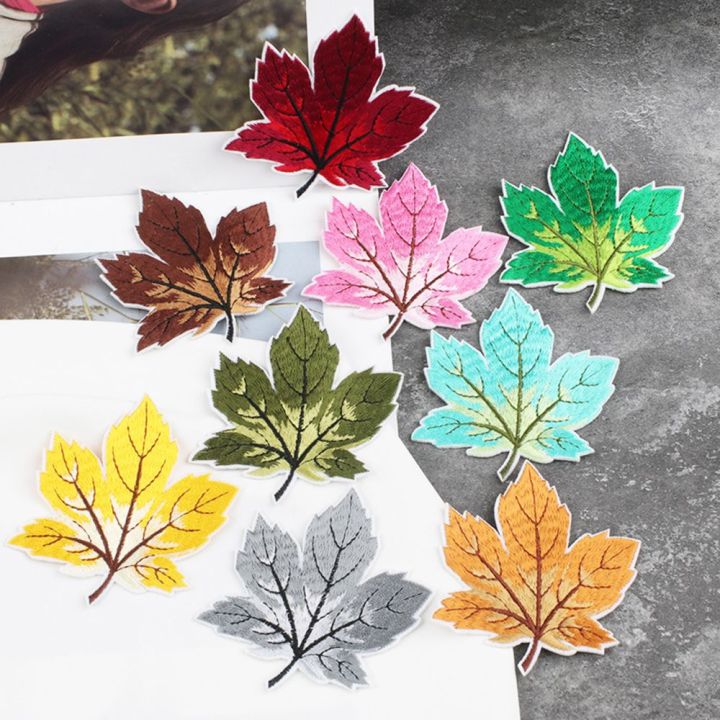 Embroidery Stickers Clothing accessories Various Soft DIY Colorful Maple  Leaf Sticker Embroidery Stickers Patch Stickers Cloth Stickers MULTICOLOR 