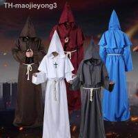 【hot】✔  Robe medieval do monge Roupa Vestuário Mágico Robe Halloween Antigo