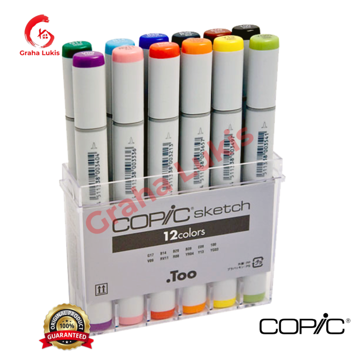 Copic Sketch Marker 12 Color Basic Set