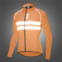 WOSAWE Ultralight Reflective Mens Cycling Jacket Long Waterproof Windproof Road Mountain Bike MTB Jackets Bicycle Windbreaker