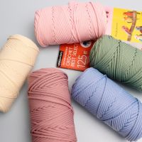 4MM Hollow Knitted Crochet Yarns For DIY Handbag Basket Purse Trapillo Nylon Cord Polyester Thread Round Rope Line