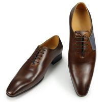 Mens Business Dress Shoes Oxfords Stylish Leather Office Casual Designer Patchwork Breathable Formal with Free Shipping