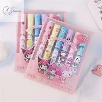 ปากกาเน้นข้อความ BOWENDA Cinnamoroll อนิเมะไฮไลท์เมโลดี้สีไฟสีหวานปากกาตกแต่งกราฟฟิตี้แบบ DIY อุปกรณ์ปากกามาร์กเกอร์ฟลูออเรสเซนส์โรงเรียน