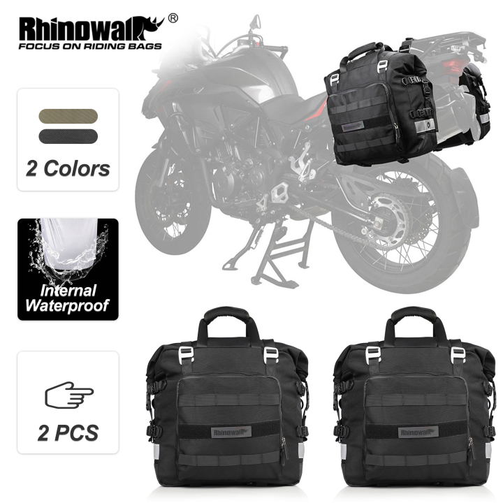 Rhinowalk 28L Motorcycle Saddlebag Side Bag 2-Piece 100%Waterproof Bag