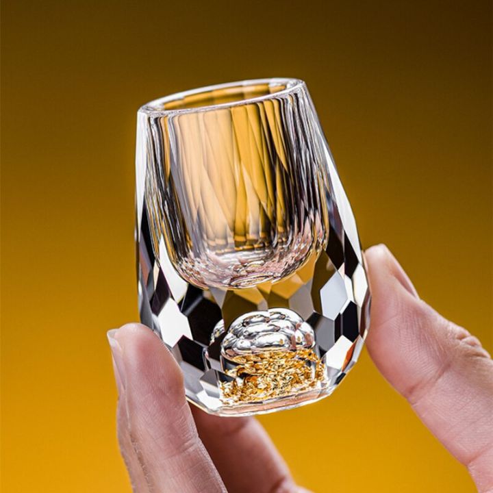 Gold Foil Liquor Crystal Glass 