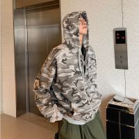 M-3XL Mens Zip Jacket Camouflage Couple Hoodie