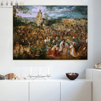 Perilla-Bruegel Pieter "ต่อภูเขา Calvary" ผ้าใบสุนทรียศาสตร์ศิลปะภาพสีน้ำมันงานภาพโปสเตอร์ตกแต่งบ้านผนัง