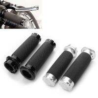 【cw】 1 quot;25mm Aluminum Rubber Motorcycle Handlebar Grips Handle Bar Sportster 883 1200 Touring ！