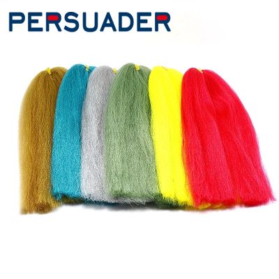 PERSUADER 12optional colors soft EP Silky Fiber for streamer flies minnow baitfish fly tying materials fly bait long hair fiber