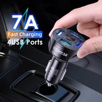 4 Ports Fast USB Car Charger 7A QC 48W Quick Charging Mobile Phone Adapter For iPhone 13 12 Pro 6s Huawei Xiaomi Samsung S21 S20 Wall Chargers