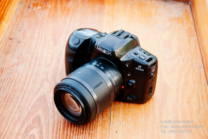 ขายกล้องฟิล์ม-minolta-a303si-serial-96801583-พร้อมเลนส์-tamron-70-210mm