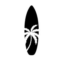 Surfboard Palm Tree Vinyl Car Decal Stickers Waterproof L214