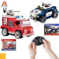 Wise Block ตัวต่อ รถบังคับวิทยุ Buildable Remote Control Police Car and Emergency Truck ของแท้