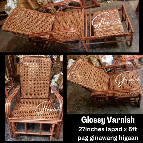 JUMBO RATTAN RECLINING CHAIR / HOSPITAL BED ANTI BEDSORES RATTAN