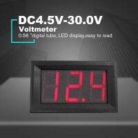 หน้าจอวัดโวลต์ DC4.5V-30.0V ใช้สายไฟ 2 เส้นสีแดง Two-wire DC voltage meter head 0.56 inch LED digital voltmeter DC4.5V-30.0V reverse connection protection