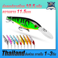 Minnow Lure 115mm 10.5g พร้อม Treble Hook 10 สี Swimbait ล่อลอย Crankbaits ประมง ล่อสําหรับ Bass Walleye Carp Tackle