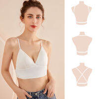 สินค้าพร้อมส่งจากไทย?Angle Bra?(N664)เสื้อครอปสายเดี่ยว ฟองน้ำในตัว สายหลังปรับได้หลายสไตล์