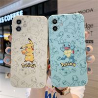 BANNQIN เคสน่ารักหรูหราโปเกมอนสำหรับเป็นของขวัญ IPhone 13 Mini กันตกสำหรับ IPhone 13 Pro Max Pikachu ฝาครอบโทรศัพท์มือถือสำหรับ IPhone Pokemon เคสโทรศัพท์โทรศัพท์สำหรับ IPhone