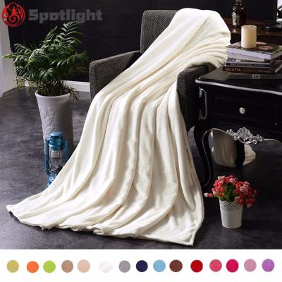 Super Soft Warm Solid Micro Plush Fleece Blanket Rug Sofa Bedding