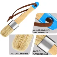 3 PcsSet Ergonomic Handle Chalk Wax Paint Brushes Bristle Stencil Brushes Tool U50A