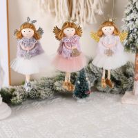 【LZ】✎  Navidad Plush Anjo Meninas Pingente Enfeites Decoração de Natal para Home Decor Xmas Árvore Noel Decorações Crianças Presentes Ano Novo