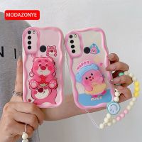 เคสตลกสำหรับ Redmi Note 8เคสโทรศัพท์ซิลิโคนนิ่มน่ารักเคส Note8 Redmi สำหรับสุภาพสตรีเด็กผู้หญิงพร้อมสายรัดข้อมือขาตั้ง