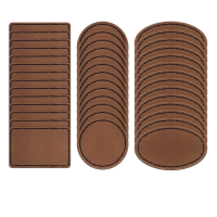 90 Pcs Iron on Leatherette Patch Rustic Faux Leather Patches for Jacket Backpack