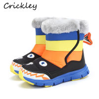 Winter Warm Children Boots Cartoon Pattern Waterproof Non Slip Snow Boots for Boys Girl Plush Fur Kids Ankle Boots Fashion Boots