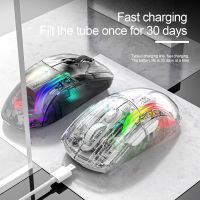 Transparent Mouse Wired Wireless Bluetooth-compatible 2.4G Mute RGB Colorful Game Electronic Competition Office