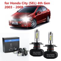 สำหรับ Honda City (SEL) 4th Gen 2003 - 2008 (ไฟฉายคาดศีรษะ) H4ไฟ LED ไฟหน้ารถไฟหน้าอัตโนมัติเครื่องประดับโคมไฟ