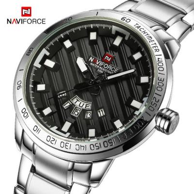 นาฬิกาควอทซ์แฟชั่นสำหรับผู้ชาย Naviforce นาฬิกาทองธุรกิจนาฬิกาข้อมือหรูสำหรับเล่นกีฬากันน้ำ30เมตรนาฬิกาบุรุษ
