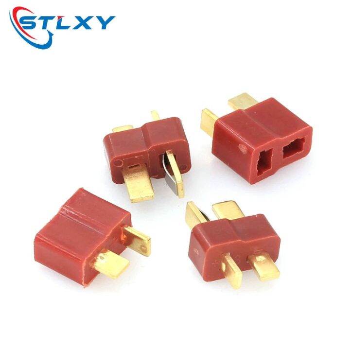 10pcs-t-plug-male-female-connectors-deans-style-for-rc-lipo-battery-esc