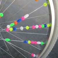 +‘； 36Pcs Colorful Plastic Cycle Bike Wheel Spoke Clip Luminous Beads Bicycle Decors