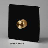 ✴ Type 86 Dimmer Switch 500W Gold Knob Adjusting the Brightness of Light For Living Room Dedicated Dimmer