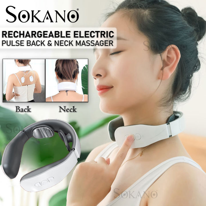 Back Neck Massager Electric Pulse Far Infrared Heating Pain Relief