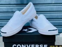 รองเท้า converse jack purcell slip on ของใหม่ ขอใหม่100% พร้อมกล่อง ป้ายครบไซส์พร้อมส่ง สินค้าถ่ายจากงานจริง