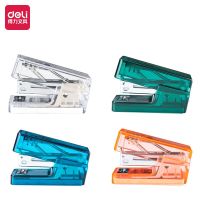 DELI Mini Transparent Stapler Set Staples Paper Binder Cute Stationery Kawaii Stationery Binding Tools School Office Supplies Staplers Punches