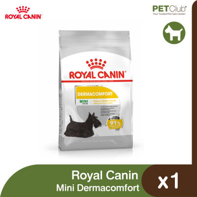 [PETClub] Royal Canin Mini Dermacomfort - สุนัขโต พันธุ์เล็ก ผิวแพ้ง่าย 3 ขนาด [1kg 3kg 8kg.]