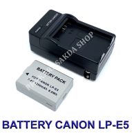 (Saving Set 1+1) LP-E5  LPE5 แบตเตอรี่และแท่นชาร์จสำหรับกล้องแคนนอน Battery and Charger For Canon EOS Rebel XSi,XS,T1i,450D,500D,1000D,Kiss F/X2/X3 BY PRAKARDSAKDA SHOP