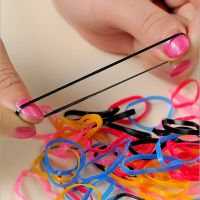 【hot】▽❡❀  500Pcs Elastics Hair Bands Color Ties Disposable kids Baby Ponytail Holder Rubber bands for Wedding Braids 2cm