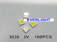 100PCS EVERLIGHT LED Backlight 1-2W 3030 6V 3V Cool white 125-150LM LCD Backlight for TV TV Application 62-123TUN2C/F110140N57SBF-T