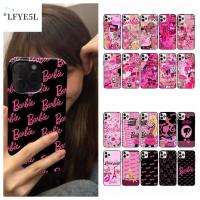 LFYE5L สีชมพูอมชมพู เคสโทรศัพท์ตุ๊กตาบาร์บี้สำหรับ I Phone พร้อมกระจก นุ่มนุ่มๆ ฝาปิดโทรศัพท์ ของขวัญสำหรับเด็กผู้หญิง สำหรับ I Phone 11 14 PRO MAX SHELL