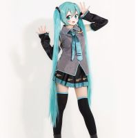 2023 Hatsune Miku COS เสื้อผ้าสูตร cosplay หนังเคลือบเงา miku วิกผมรองเท้าเด็กสองมิติชุดใหญ่