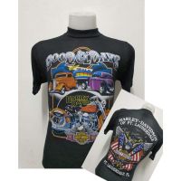 เสื้อยืดฮาเลย์ Harley-Davidson ผ้าบาง50 ผ้ามุ้ง ผ้าบางใส่สบาย สไตล์วินเทจ ป้ายVintage 3D EMBLEM [ S M L XL ] S-5XL