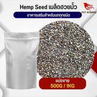 ฮวยมั๊ว HempSeed อาหารนก กระต่าย หนู กระต่าย กระรอก ชูก้า และสัตว์ฟันแทะ อาหารสำหรับสัตว์เลี้ยง (แบ่งขาย 500G / 1KG)