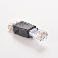 QRFXPT USB เป็น RJ45 2 ชิ้น เคเบิ้ล ตัวแปลงเทอร์มินัลเครือข่าย อะแดปเตอร์ Sata คอมพิวเตอร์ อะแดปเตอร์ ขั้วต่อ USB หญิงกับขั้วต่อ RJ45 ตัวผู้ ขั้วต่ออีเทอร์เน็ต แล็ปท็อป Transverter