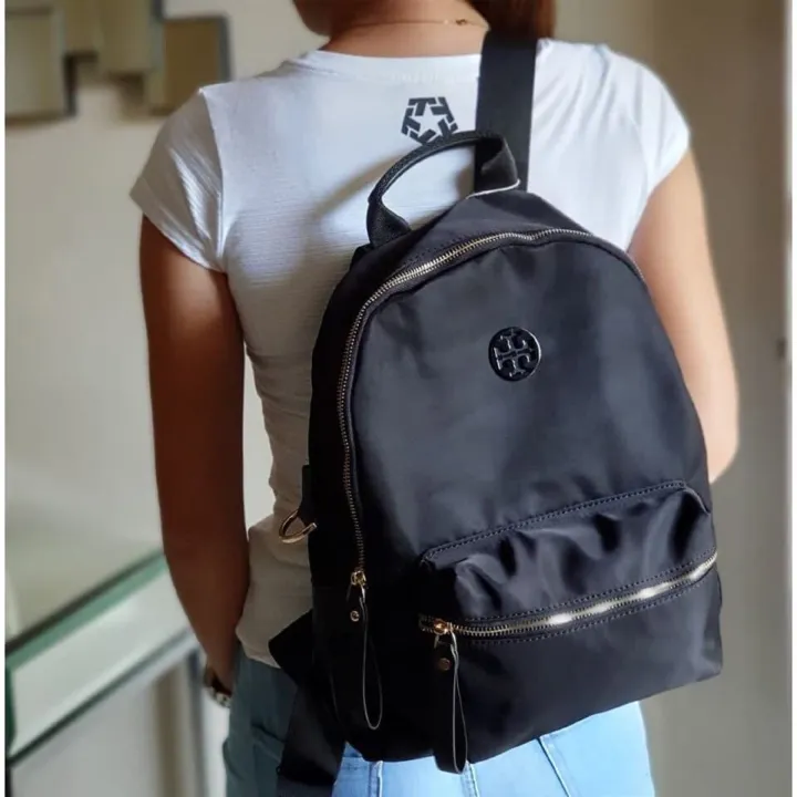 .Y . Tilda Nylon with Signature Logo Embellishments - Black  Ladies Zip Backpack Plain | Lazada PH