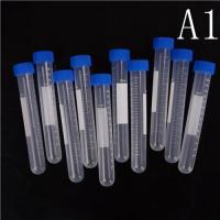 【CW】☋ஐ  10X 15mL Plastic Centrifuge Test Tube Vial Standing Screw Cap